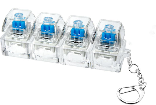 Mini Mechanical Keyboard Fidget Keychain 4 Clicky Switch Stress Relief Toy
