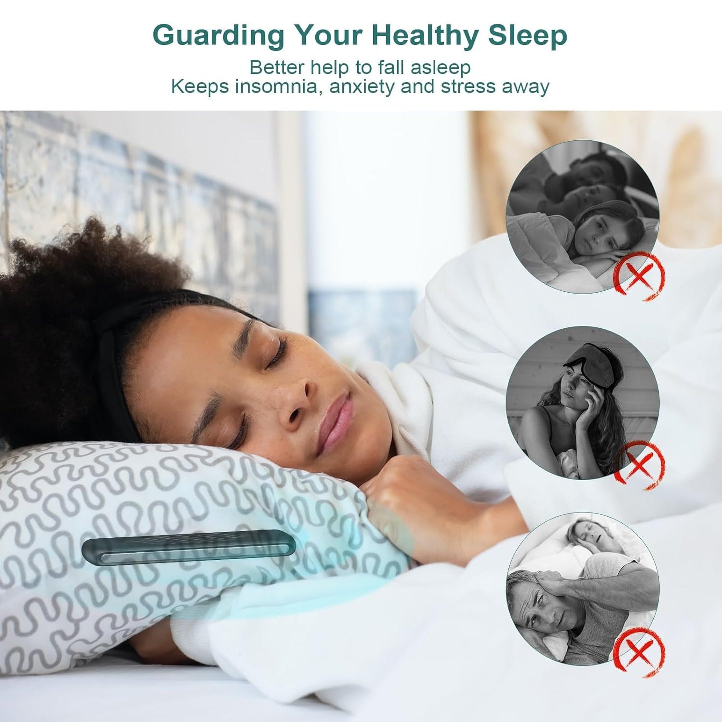 Bone Conduction Pillow Speaker | Bluetooth Under-Pillow Sleep Speaker for Private Audio & Deep Sleep