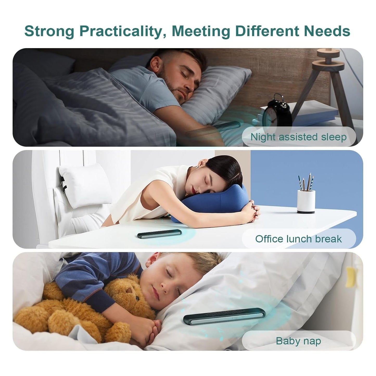 Bone Conduction Pillow Speaker | Bluetooth Under-Pillow Sleep Speaker for Private Audio & Deep Sleep