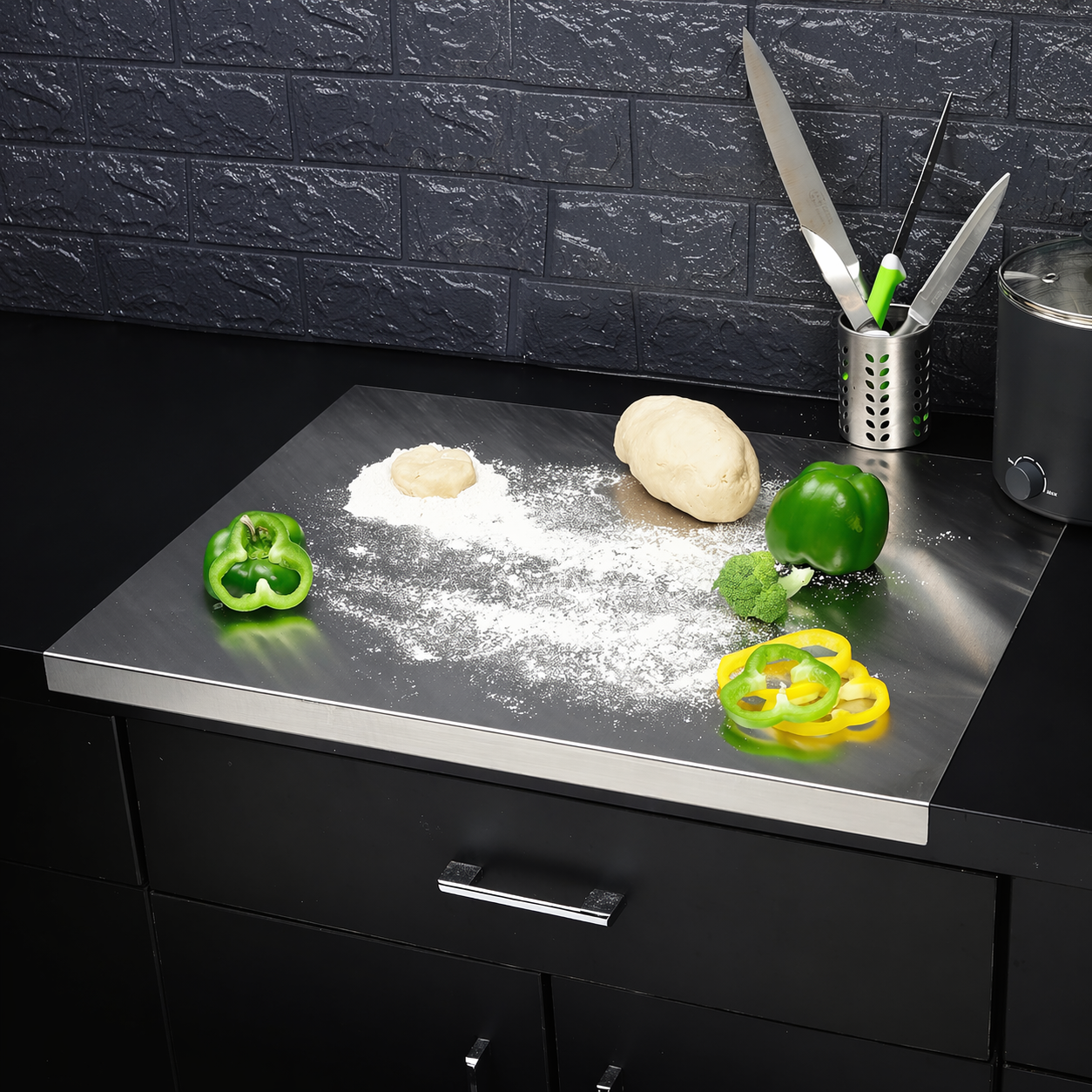 Stainless Steel Chopping Board Double Sided Cutting Board for Kitchen