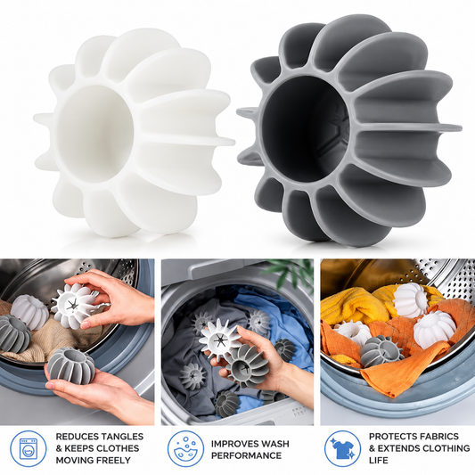 5 Pcs Anti-Tangle Silicone Laundry Balls for Washing Machine