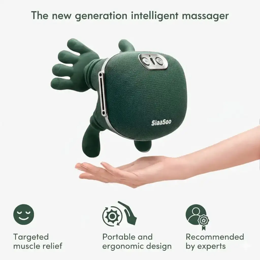 Wireless 4D Neck & Back Massager with Heat | Portable Deep Tissue Pain Relief