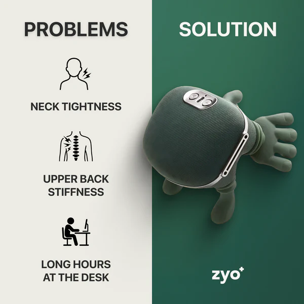 Wireless 4D Neck & Back Massager with Heat | Portable Deep Tissue Pain Relief